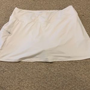 White tennis skirt
